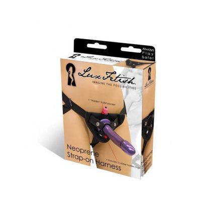 Lux Fetish Neoprene Strap On Harness Black O S