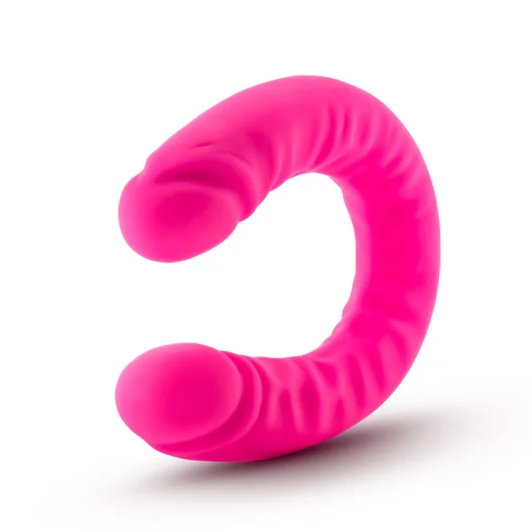 18" Slim Double Sided Dildo in Hot Pink