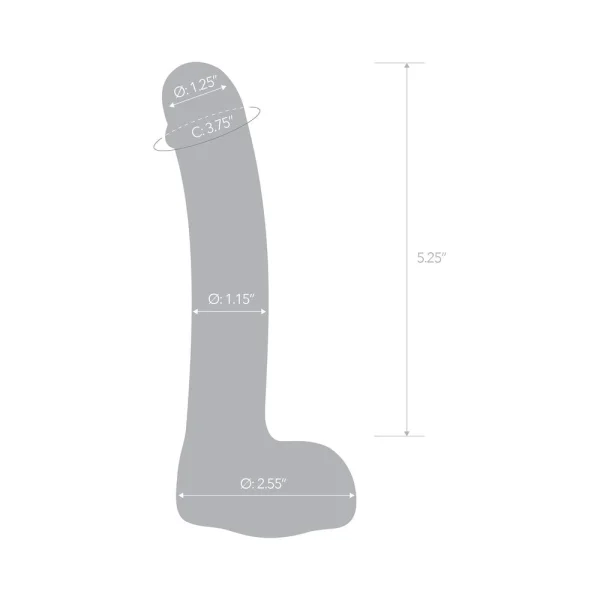 7" Realistic Curved Glass G-spot Dildo