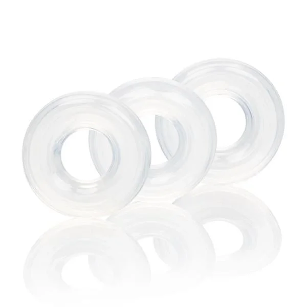 Set Of 3 Silicone Stacker Rings Clear — image 5 of 8