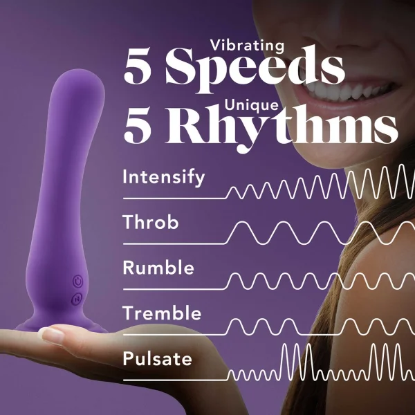 Impressions Ibiza Rechargeable Waterproof Silicone Suction Cup Vibrator By Blush - Plum