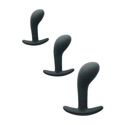 Kinki Curved Butt Plug Set Black