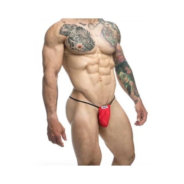 Women's Lingerie: Malebasics Justin + Simon Classic G-string Bulge Red S/m