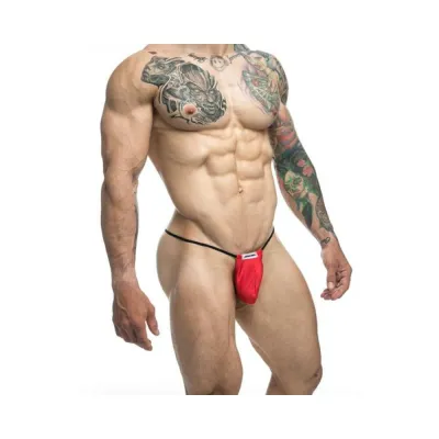 Women s Lingerie Malebasics Justin Simon Classic G string Bulge Red S m
