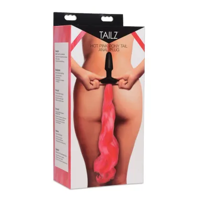 Hot Pink Pony Tail Anal Plug