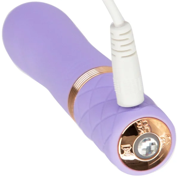 Pillow Talk Flirty Special Edition Silicone Waterproof Mini Vibrator - Purple & Rose Gold