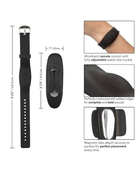 Lock-n-play Wristband Remote Panty Teaser - Black
