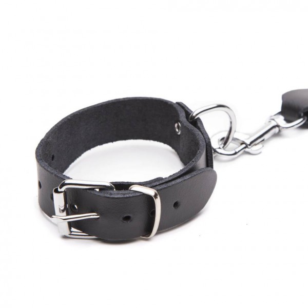 Bondage Boutique Leather Wrist-to-Neck Restraint