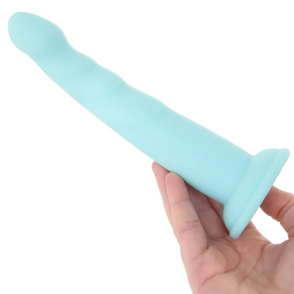 Dillio Platinum Slim Seven Silicone 7" Suction Cup Dildo - Teal