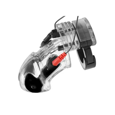 Electro Lockdown Estim Male Chastity Cage Clear
