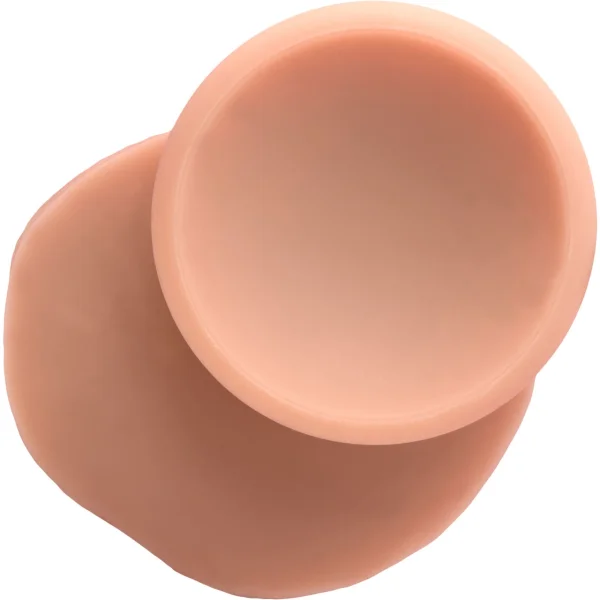 Jock Dual Density 7.8" Realistic Silicone Suction Cup Dildo With Balls - Vanilla