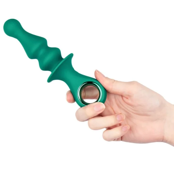 Bondara Green Silicone 12 Function Vibrating Butt Plug - 6.5 Inch — image 5 of 5