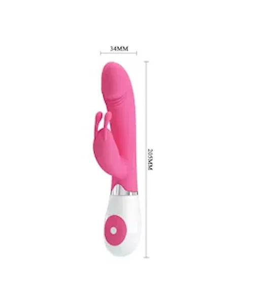 Gene Rabbit Vibrator - Pink - 8 Inch — image 6 of 6