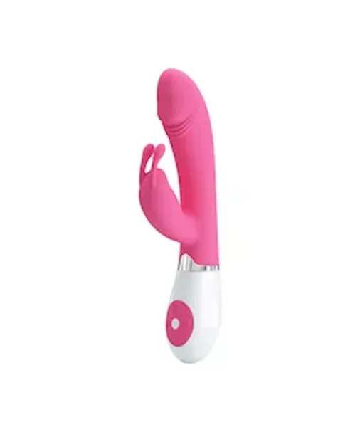 Gene Rabbit Vibrator - Pink - 8 Inch — image 4 of 6