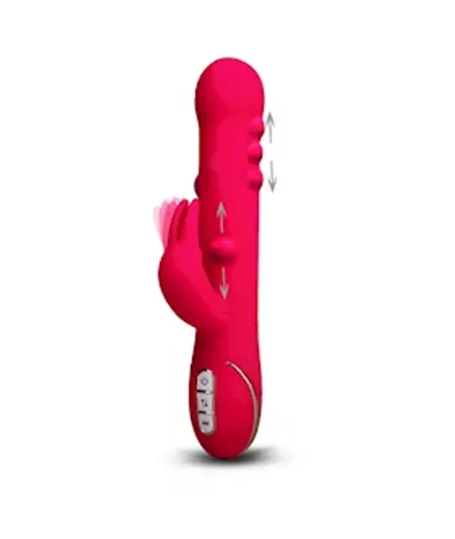 Tres Chic Rabbit Vibrator - Pink - 9 Inch — image 5 of 5
