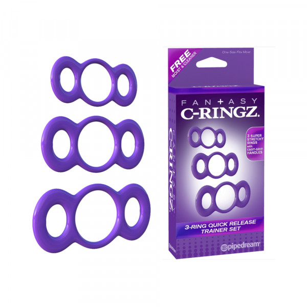 Fantasy C-Ringz 3 Ring Quick Release Trainer Set - Purple