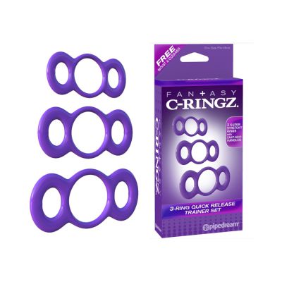 Fantasy C Ringz 3 Ring Quick Release Trainer Set Purple