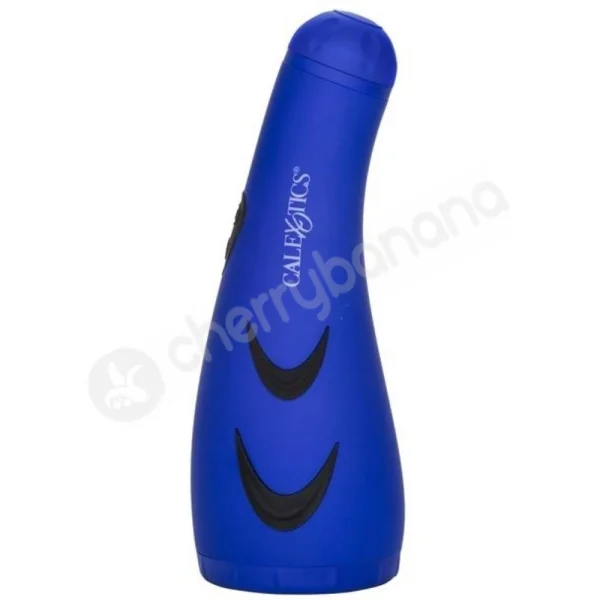 Apollo Hydro Power Vibrating Blue Stroker With Removable Suction Cup Base