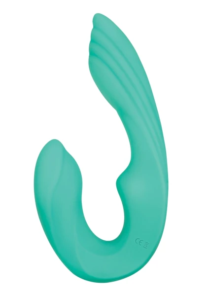 Gender X Strapless Seashell Rechargeable Silicone Strapless Strap-On Vibrator - Aqua