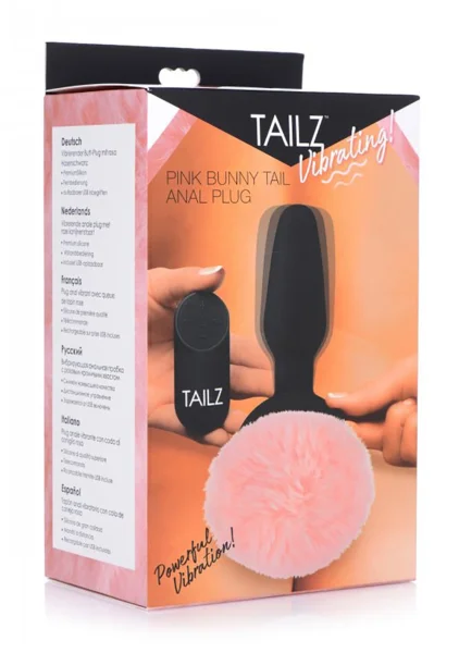 Tailz Vibrating Pink Bunny Tail Anal Plug
