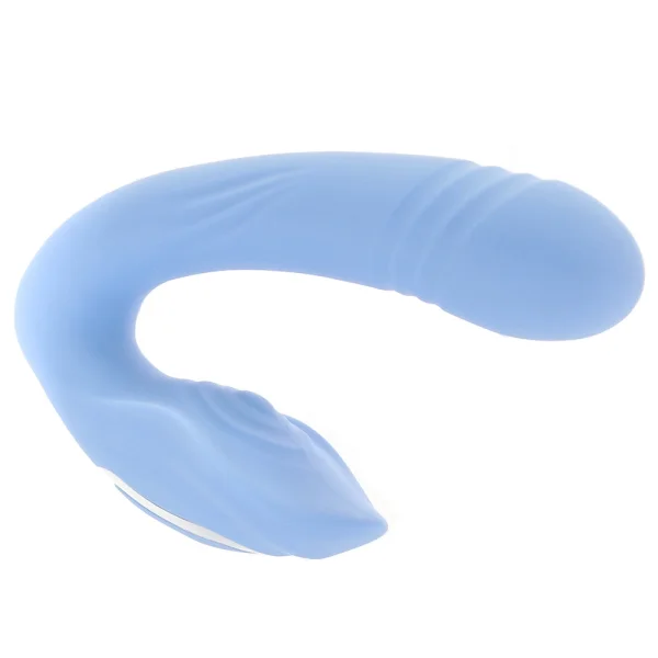 Tap & Thrust Rechargeable Silicone Dual Stimulation Thrusting Vibrator By Evolved Novelties