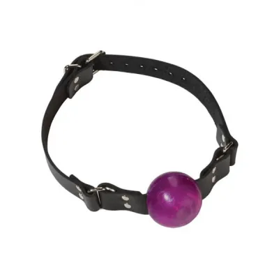 Small Ball Gag With Buckle 1 5 Inch Purple