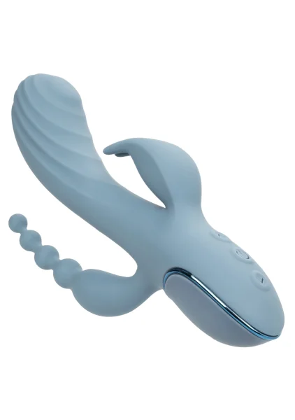 III Triple Ecstasy Silicone Pulsating Rechargeable Triple Stimulation Vibrator By CalExotics