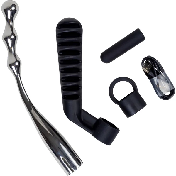 L'Acier Slide Stainless Steel Waterproof Rechargeable Vibrating Wand
