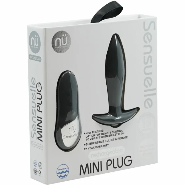 Sensuelle Remote Control Rechargeable Mini Plug Black