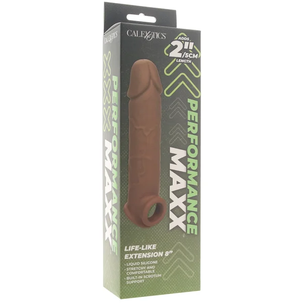 Performance Maxx Life-Like 8" Penis Extension By CalExotics - Chocolate