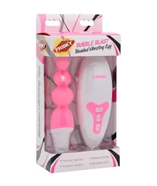 Bubble Blast Beaded Vibrating Egg - Pink -  5 Inch — image 6 of 8