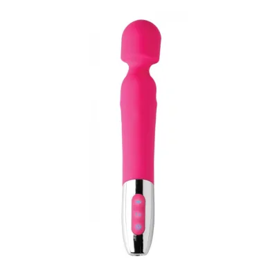 Empowered 10x Rotating Wand With Massage Beads Pink 8 7 Inch