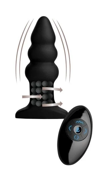 Rimmers Model I Rippled Rimming Plug with Remote