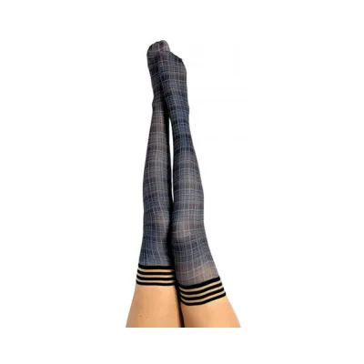 Kixies Debbie Navy Plaid Size B