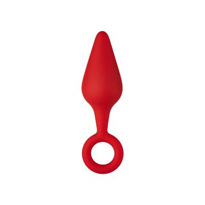 F 10 SILICONE PLUG W PULL RING RED M