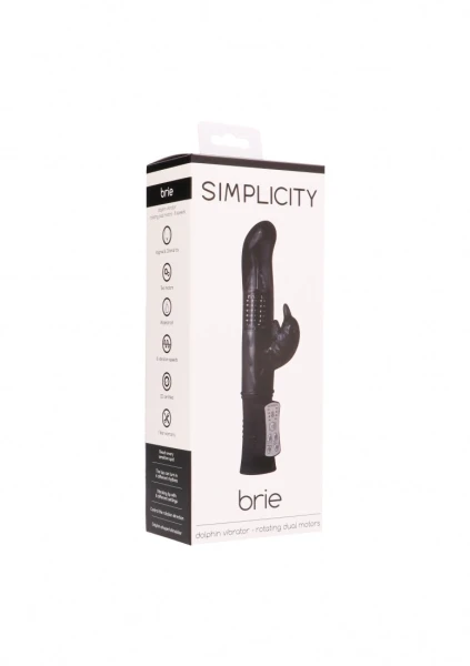 BRIE dolphin vibrator - rotating dual motors - Black