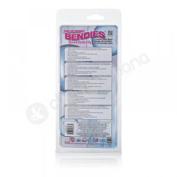 Silicone Bendies Bendi Butterfly Pink Vibrator