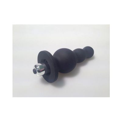 Triple Bubble Butt Plug Black 4 Inch