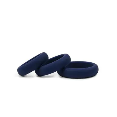 Hombre Xtra Stretch Silicone C Bands 3 Pack Navy