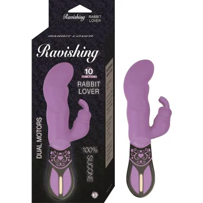 Nass Toys Ravish Rabbit Vibrator Purple 7 7 Inch