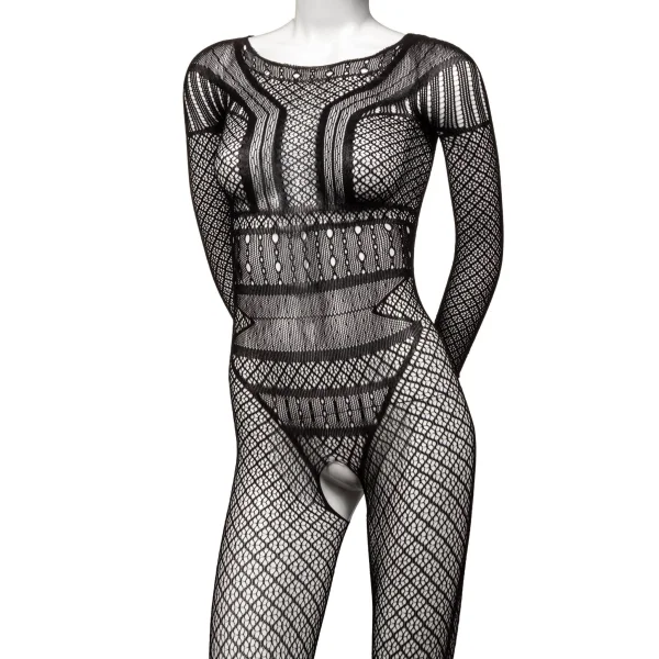 Scandal Plus Size Full Length Lace Body Suit - Plus Size - Black