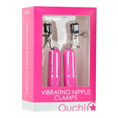 Vibrating Nipple Clamps Pink