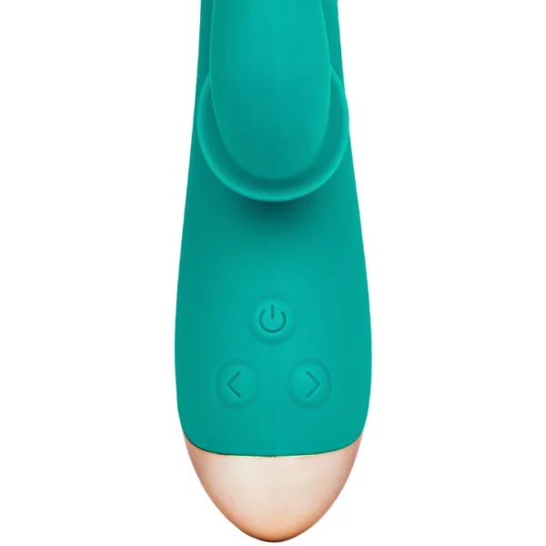 Bondara Blended Bunny Teal Rose Gold 8 Function Rabbit Vibrator — image 4 of 6