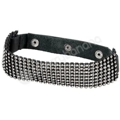 Bad Kitty Rhinestone Black Adjustable Choker