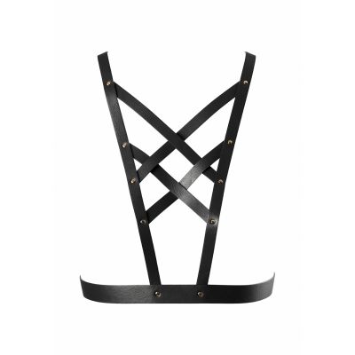 Cross Cleavage Harness Black Fetish Sex Toys