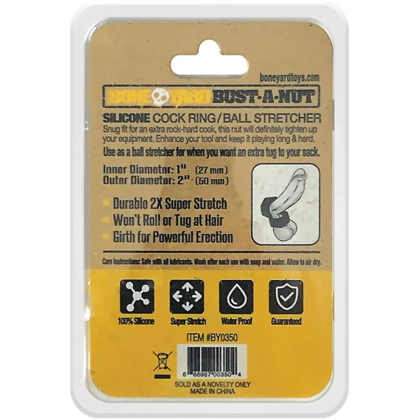 Bust a Nut Cock Ring - Black
