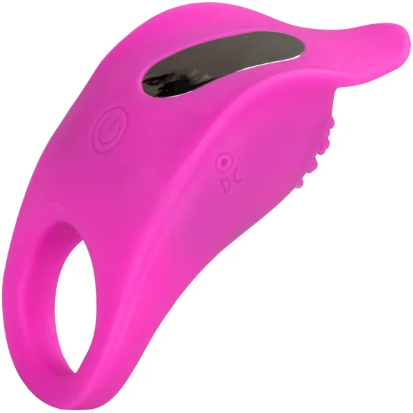 Silicone Rechargeable Teasing Enhancer Vibrating Cock Ring By CalExotics