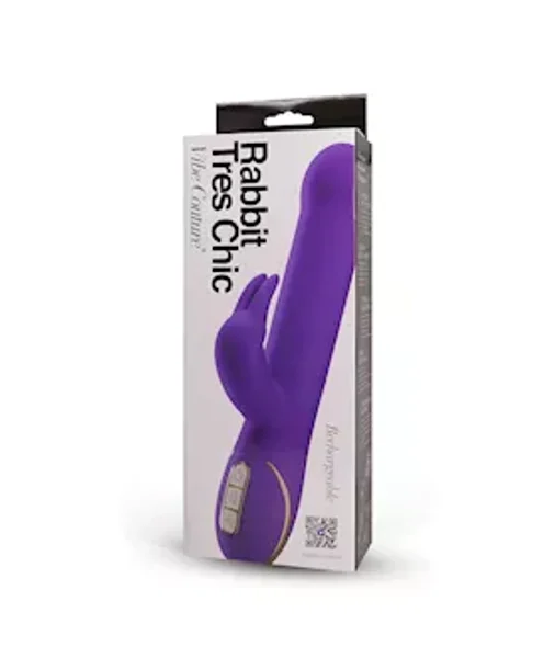 Seven Creations Tres Chic Rabbit Vibrator - Purple - 9 Inch — image 5 of 5