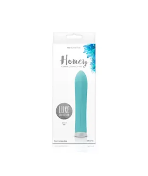 Luxe Honey Classic Vibrator - Turquoise - 4.9 Inch — image 4 of 4