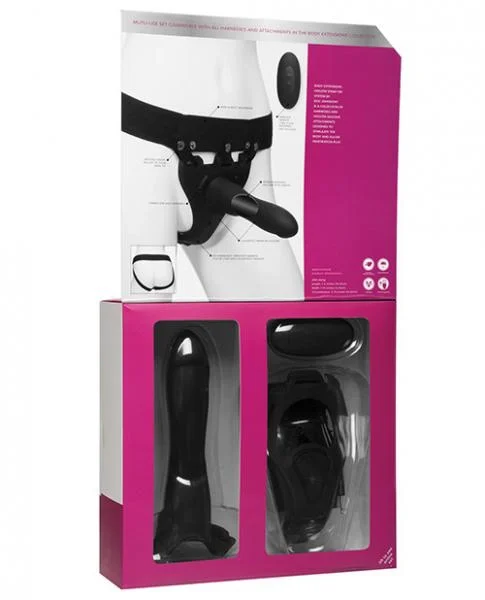 Body Extensions Be In Charge Vibrating Strap On Set